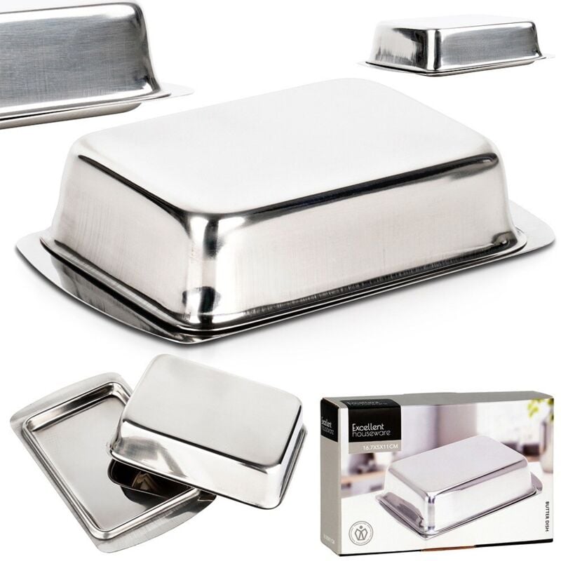 Steel butter dish