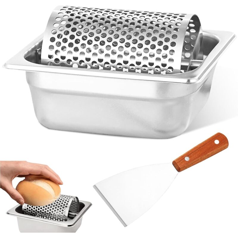 Buttermühle aus Edelstahl, langlebig, mit Walzen- und Schleuderfunktion sowie Butterspender für Brot und Toast, Fassungsvermögen 1000 ml