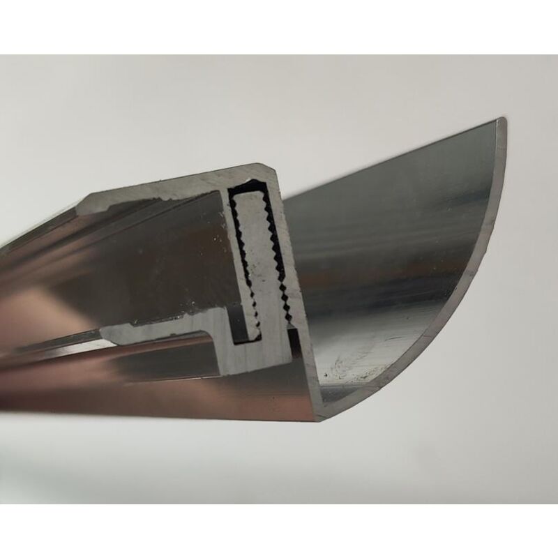 Buylando - Glaswerk Westfalen - Regenrinne für Vordach 150cm Silber 10,8-17,5mm