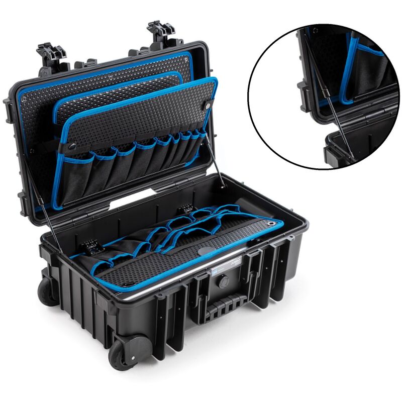 FP - b&w Werkzeugkoffer Jumbo 6600 mit Gasdruckfedern 500x285x185 mm