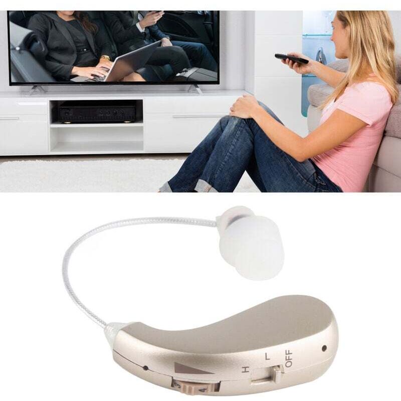 BX 06 Wiederaufladbares Hörgerät, verstärkt die Lautstärke, ergonomische Passform, Silber, DUBUNS