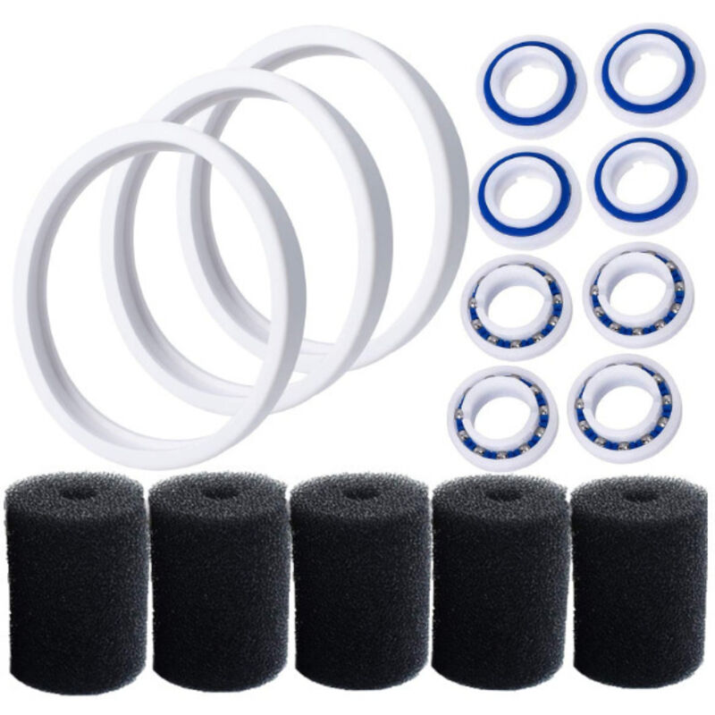 Tonchean - C10-Ersatz-Adaptivreifen, kompatibel mit Polaris 180 280 360 380, Poolroboter, mit Kugellagern für C60-Räder und Kehrschlauch, 9-100-3105