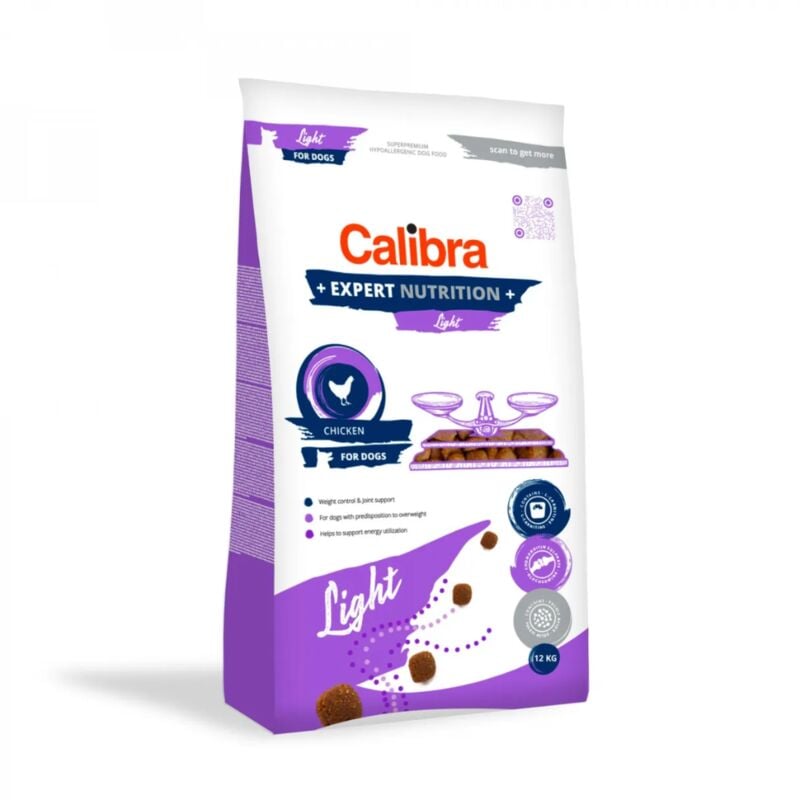 CALIBRA DOG Expert Nutrition leichtes Trockenfutter für Hunde 12kg