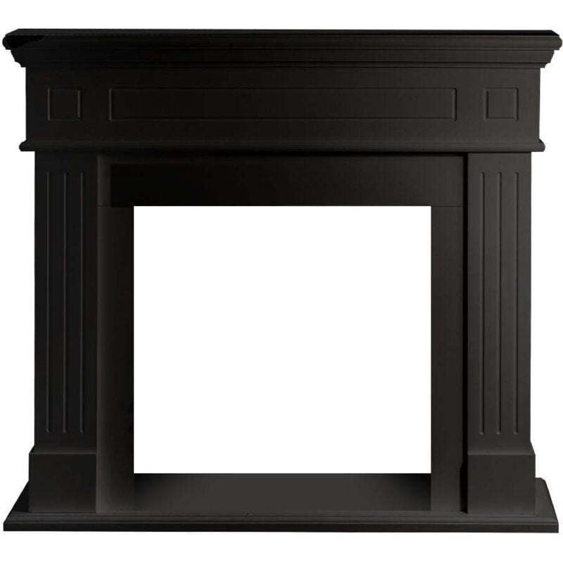 Cambridge Kaminrahmen aus schwarzem Holz, B 110 x T 36 x H 100
