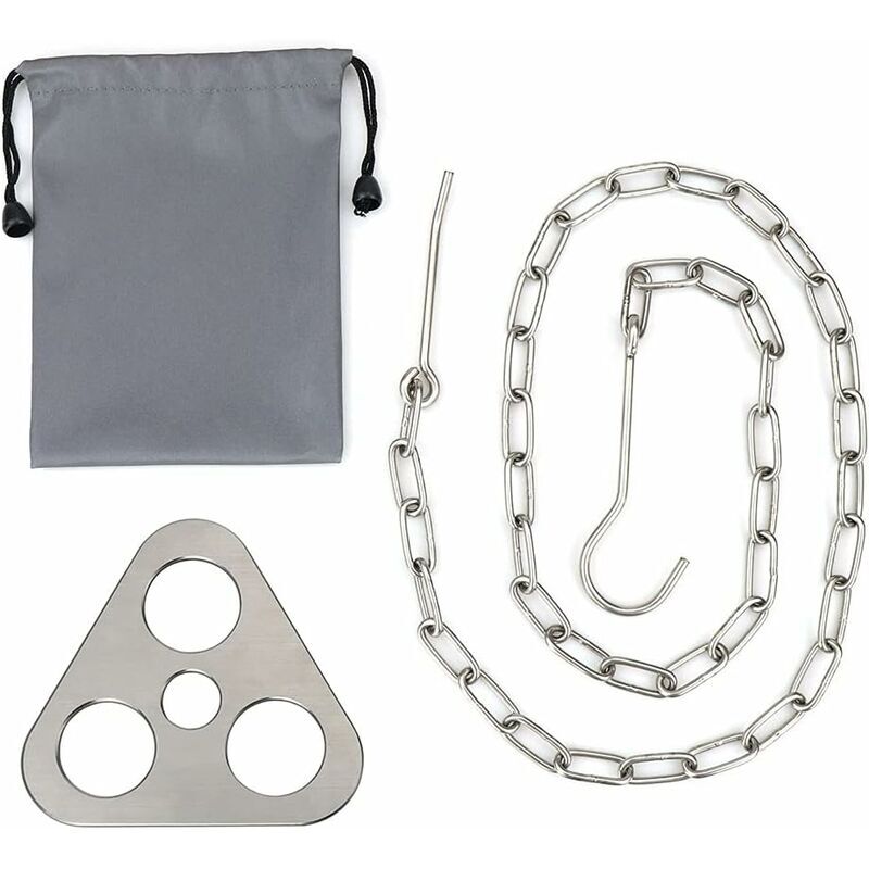 ZVD - Campfire Grill Tripod, Camping Tripod Hanging Bracket, Camping Tripod Pot Hook, Camping Pot Tripod, Portable Pot Barbecue Hook, for Campfire Pot