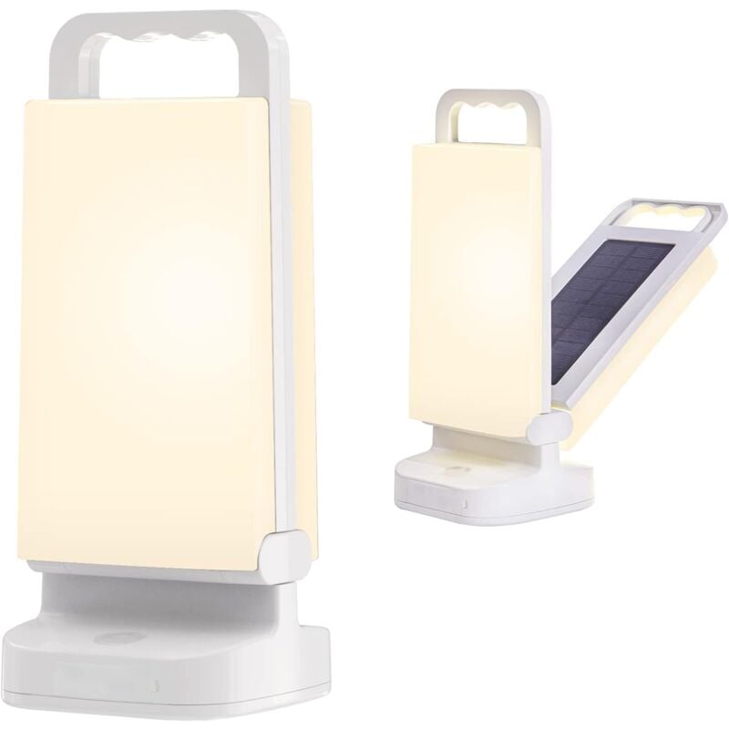 Campinglampe Solar, Camping Laternen Dimmbar Touch 4400 mAh Notstrombank,Wasserdicht, Akku Lampe für Camping, Abenteuer, Angeln, Blackout