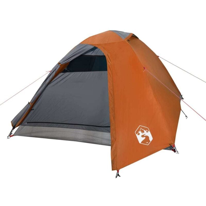vidaXL Kuppel-Campingzelt 3 Personen Orange Wasserdicht