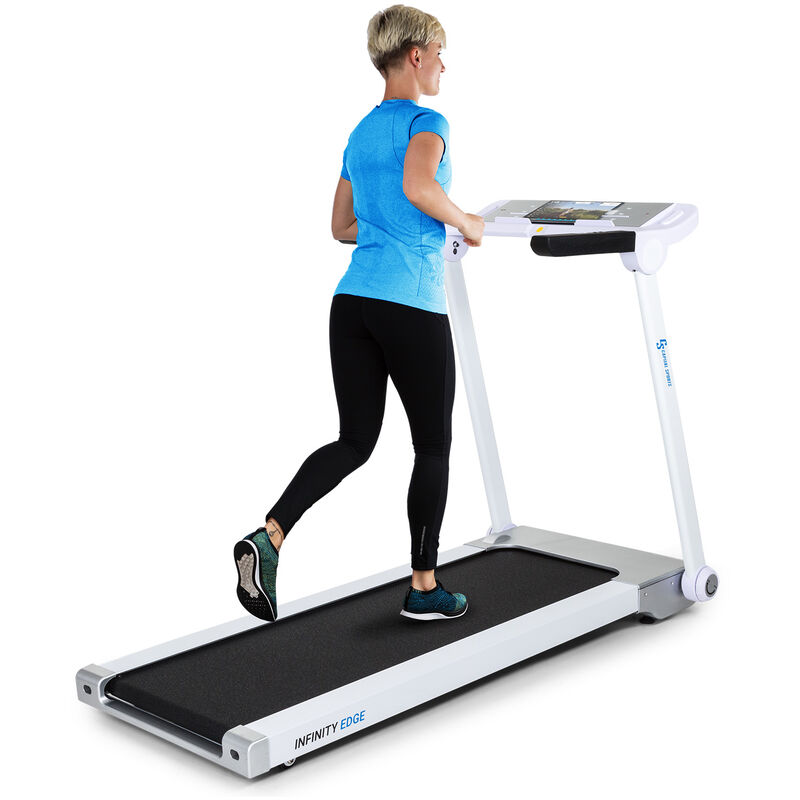 Capital Sports Laufband, Walking Pad mit Bluetooth-Lautsprechern, LED-Touch Control, Laufband für Zuhause Klappbar, Treadmill mit Dynamischer