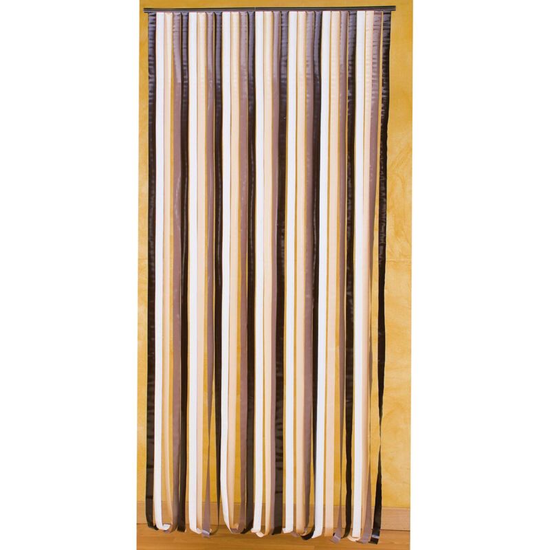 Türvorhang aus Kunststoffstreifen Braun/beige