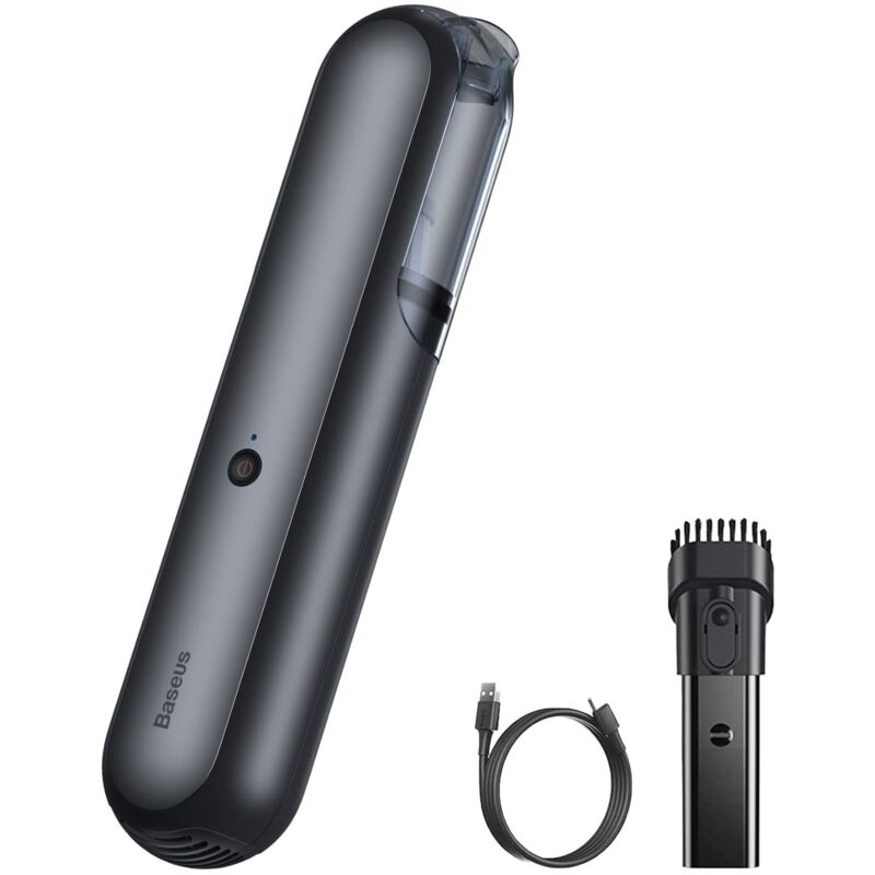 Car vacuum cleaner large suction wireless charging high-power pocket car mini home portable small (starry black) long battery life