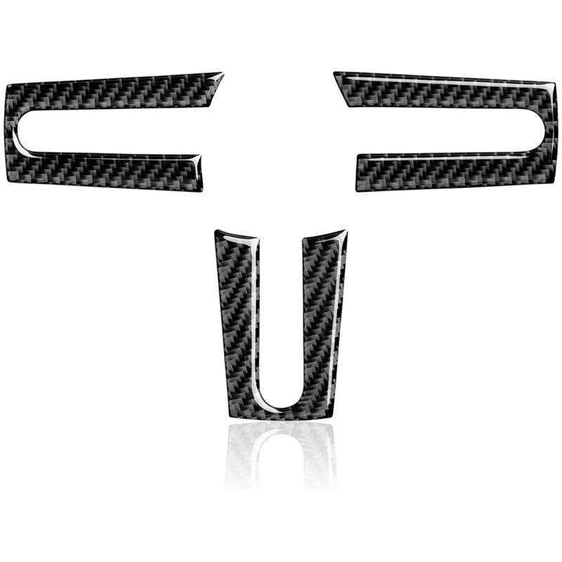 Tlily - Carbon Fiber Auto Lenkrad Abdeckung Aufkleber Trim für 2005 2006 2007 2008 2009 Innen Zubehör