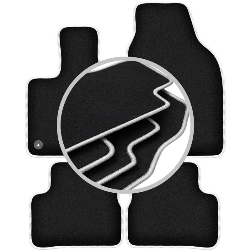 CARLUX-SILVER Autofußmatten für: Fiat E-500 / 500 Electric Fließheck (2020-)