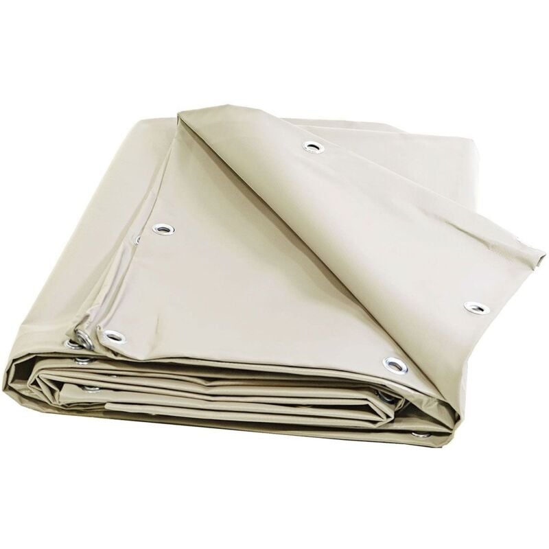 Carport-Plane Elfenbein 2x3 m - 10 Jahre Garantie Tecplast XP640CP - Wasserdichte Carport-Plane - Made in France