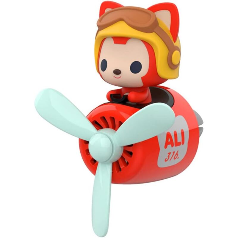 Ersandy - Cartoon-Bär-Pilot-Lufterfrischer, Kfz-Entlüftungsventilator, Auto-Parfüm-Clip, Entlüftungsklammern, Aroma-Diffusor, Parfüm, Aromatherapie,