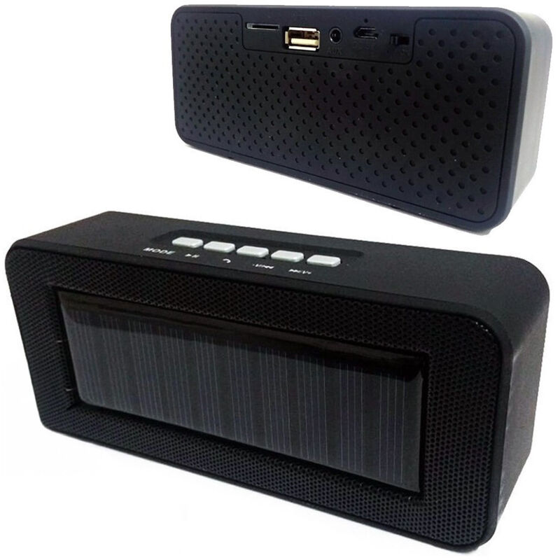 Trade Shop Traesio - Trade Shop - lautsprecher lautsprecher CH-303C bluetooth tragbar solar laden microsd usb fm aux -