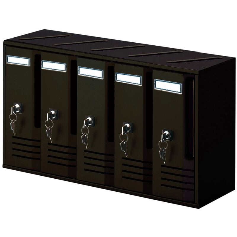 Alubox - postfach mod.cubo 5 plätze alu 520X175X300 trimec condominio