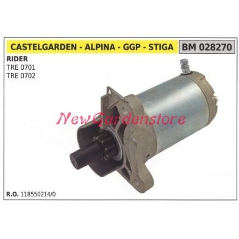castelgarden rasentraktor anlasser motor rider tre 0701 0702 028270