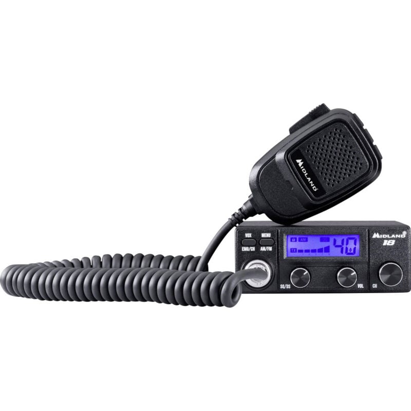 CB-Funkgerät Midland 18 AM/FM/ASQ/VOX