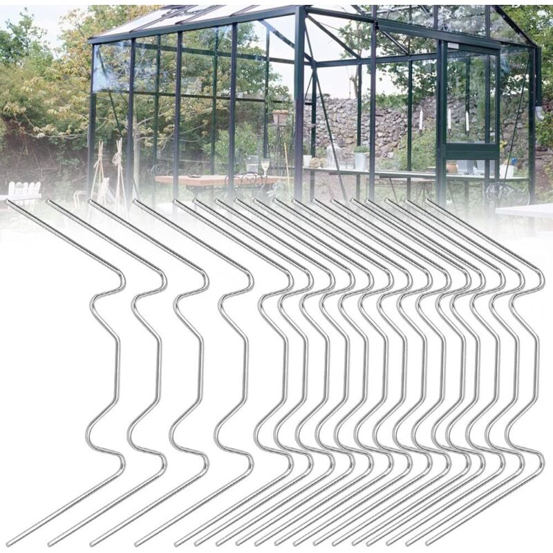 100 Stück Gewächshaus-Verglasungsklammern, 8 x 3,5 cm, Gewächshaus-Glasklammern, 304 Edelstahl, W-Typ, Verglasungsklammern zur Befestigung von Glas