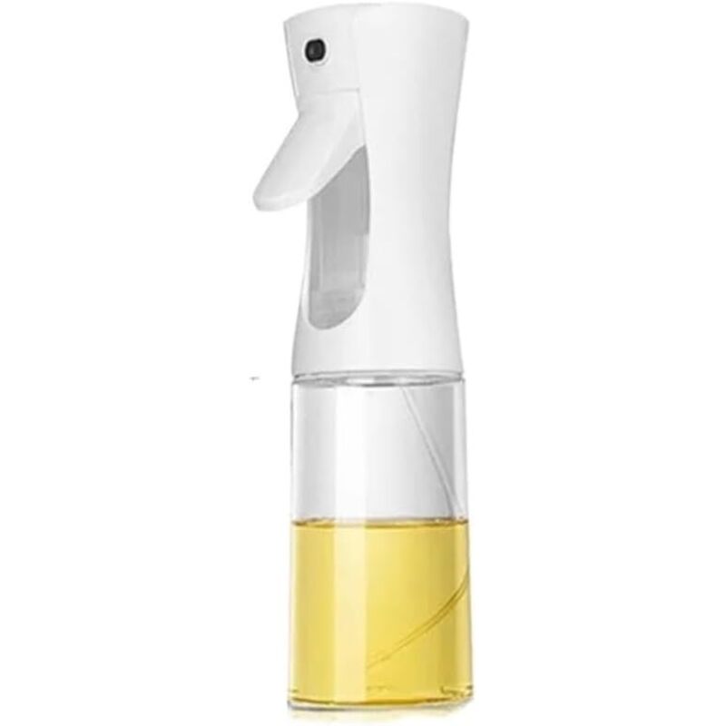 CCYKXA 2-in-1 Speiseölspender und Sprüher – 470 ml (16 oz) auslaufsichere Kunststoffflasche für Olivenöl, Essig und Spirituosen (Weiß – 200 ml)