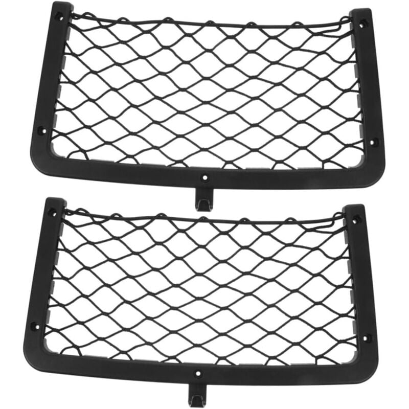 CCYKXA 2 Stück Auto-Aufbewahrungsnetz, Auto-Aufbewahrungstasche, Dosen-Frachtnetz, Auto-Aufbewahrungstasche, Auto-Aufbewahrungsnetz, Nylon, Schwarz,