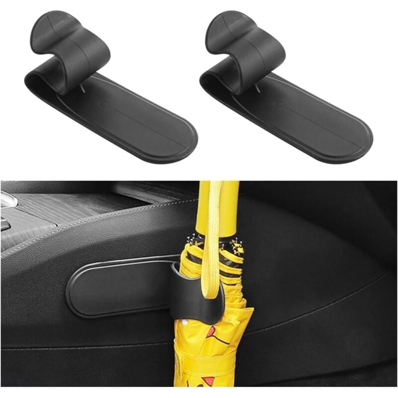 CCYKXA 2 Stück Auto-Regenschirmhakenhalter, Multifunktionaler Auto-Regenschirmhaken, Schirmhalterclip für Autozubehör,