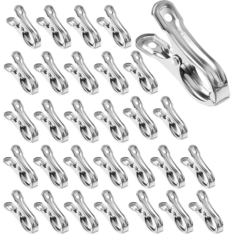 Ccykxa - 24 Stück Gewächshaus-Metallklammern – Gartenklammern aus Edelstahl – starke Klammern zum Halten von Pflanzenabdeckungen und Kleidung
