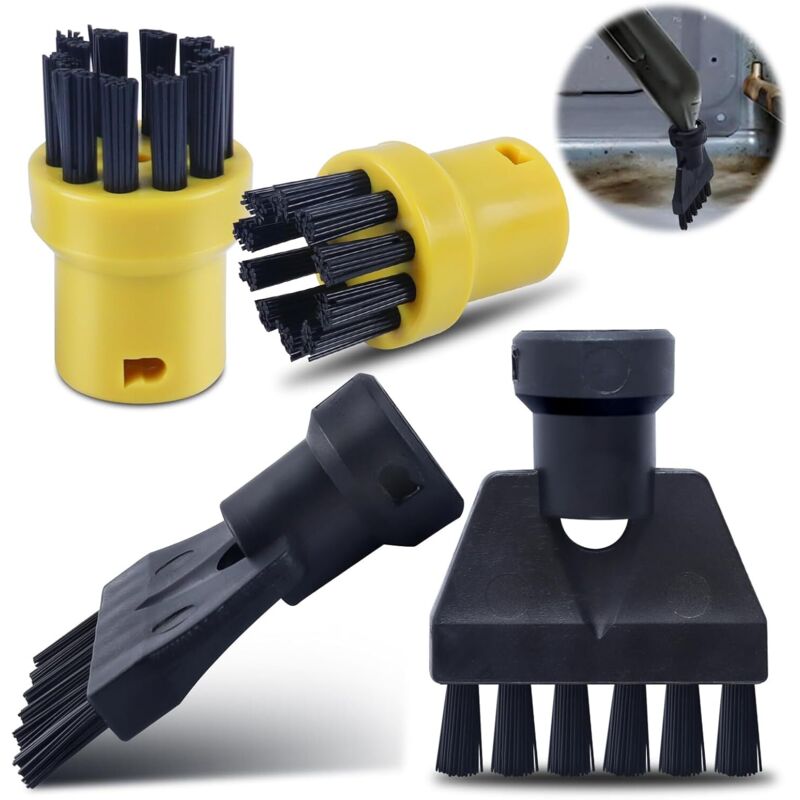 4 Stück Dampfreiniger-Zubehörbürsten für Karcher SC1 SC2 SC3 SC4 SC5, Kärcher Fugenbürsten für Küche, Möbel, Badezimmer, Teppiche - Ccykxa