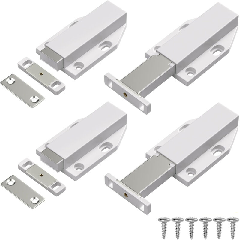 Ccykxa - 4 Stück Push-Open-Push-Schranktür-Magnetschließer für Schrank-Schubladen-System, magnetischer Riegel, Push-Türdämpfer für Schranktür