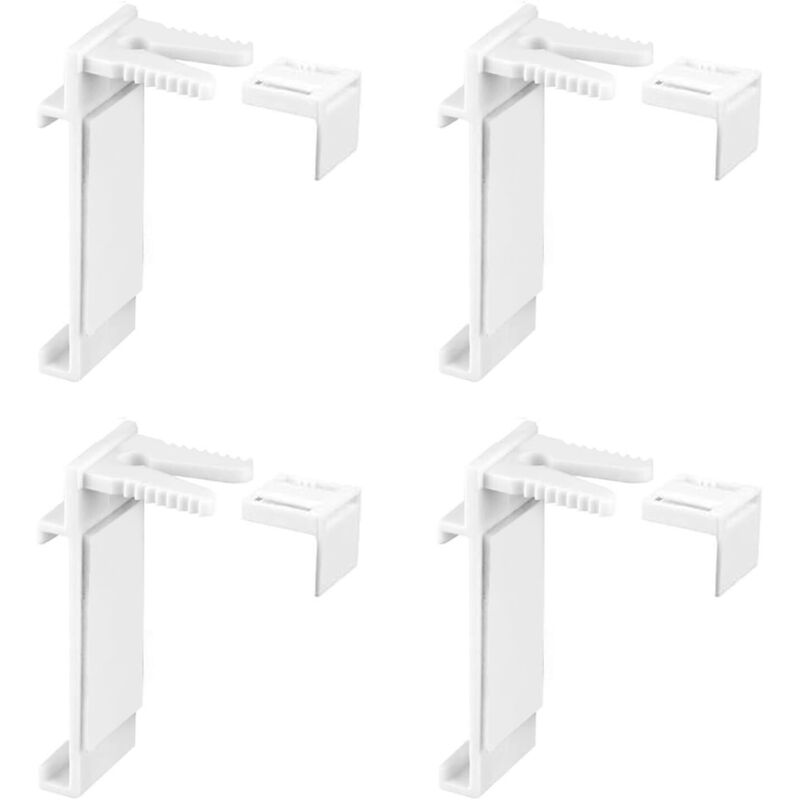 Ccykxa - 4er-Set Rollo-Zubehör, Rollo-Klemmhalterung, ohne Bohren, verstellbar von 1,6 bis 2,2 cm, für Rollos, Verdunkelungsrollos