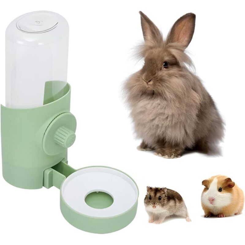 CCYKXA 500-ml-Kaninchen-Trinkflasche, Kaninchentränke, Hängebrunnen, für Hamster, Meerschweinchen, Ratten, Chinchillas, Frettchen, Rennmäuse (Grün)