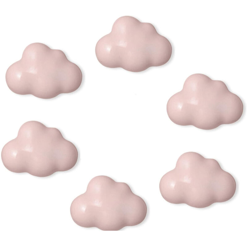 6 Stück Keramik-Schrankgriff, Wolkenförmiger Schubladengriff, Küchengriff, Kinderzimmergriff, Schrank, Schrank, Spielzeug, Aufbewahrungsbox,