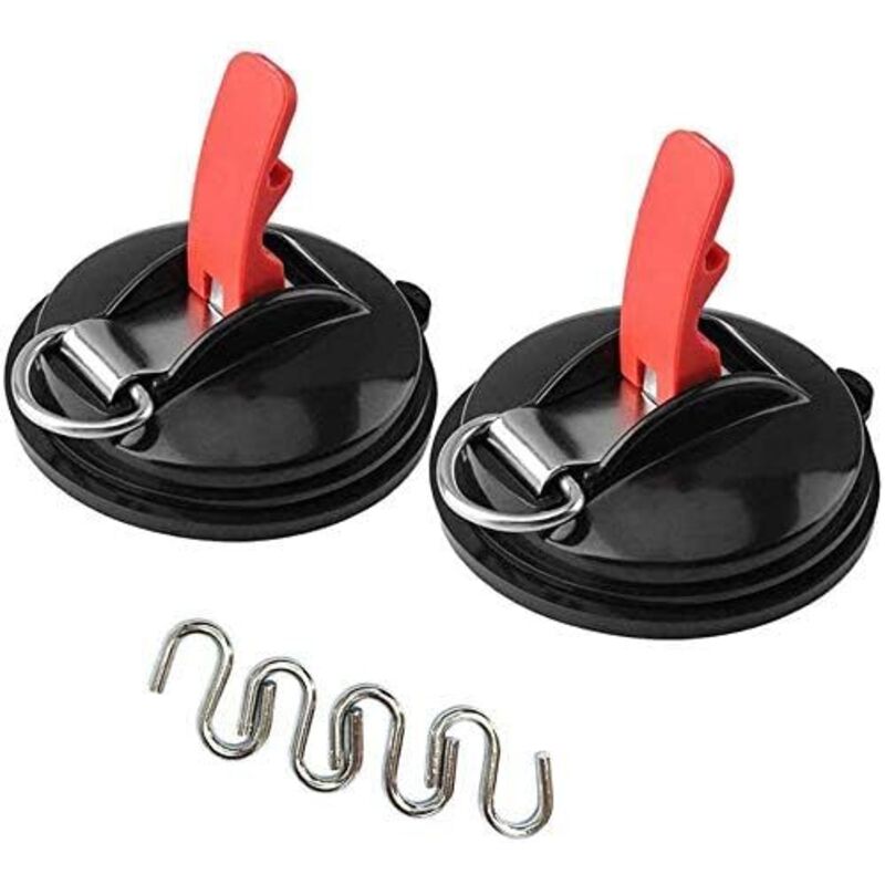 Auto-Auto-Saugnapf-Anker, leistungsstarker Hochleistungs-Saugnapf mit S-Haken, Auto-Sicherung, Gepäckplanen, Zelte, multifunktionaler Auto-Spanner