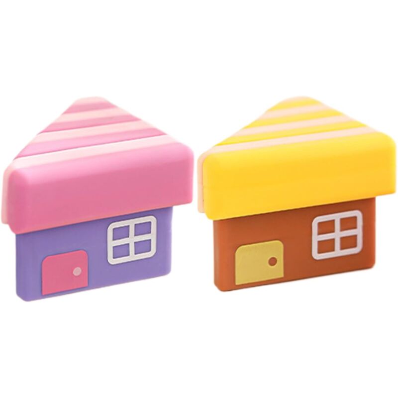 CCYKXA Eckenschutz für Tische und Betten Babysicherheitsschutz, 2 gepolsterte, hausförmige Kantenschützer für Tische, Betten, Kinderbetten, Treppen,