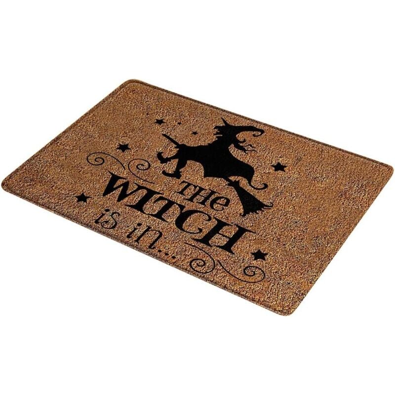 CCYKXA Halloween-Fußmatte, Halloween-Dekoration, Fußmatte für den Innenbereich, Eingang, Hexenfledermäuse, Zitronenbad, Halloween-Fußmatte,