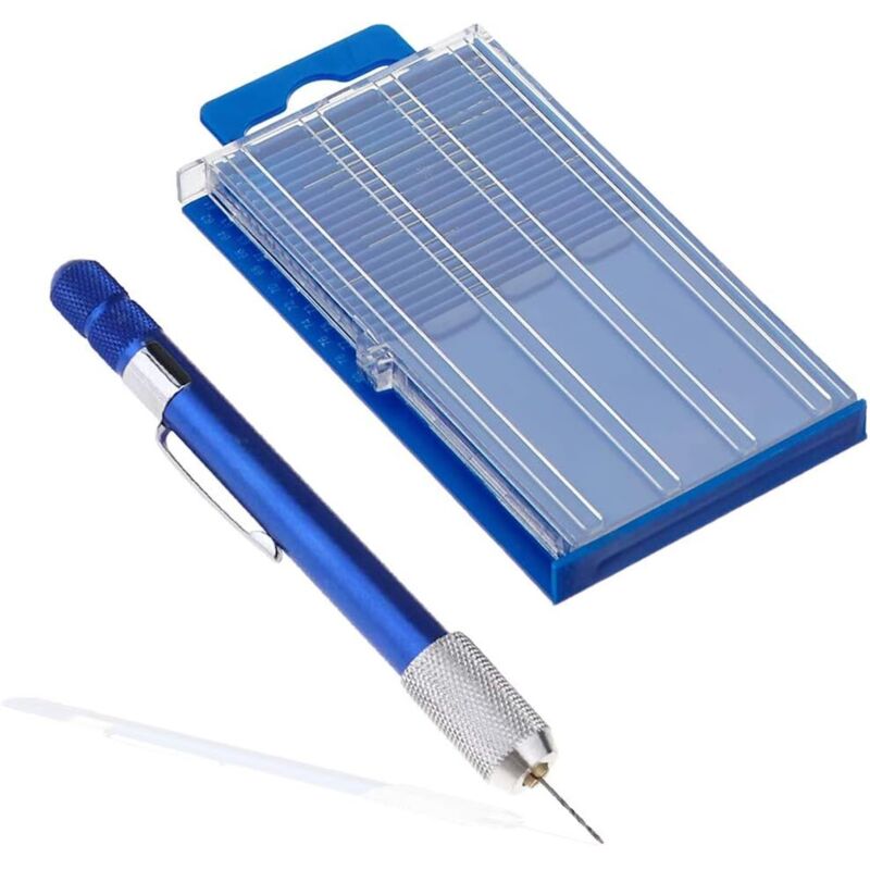 CCYKXA Handbohrmaschine mit 20 Mikro-Spiralbohrern (0,3–1 mm), Mini-Bohrer, Modellier-Hand-Spiralbohrer für Holz, Schmuck, Modellbau, Kunststoff,