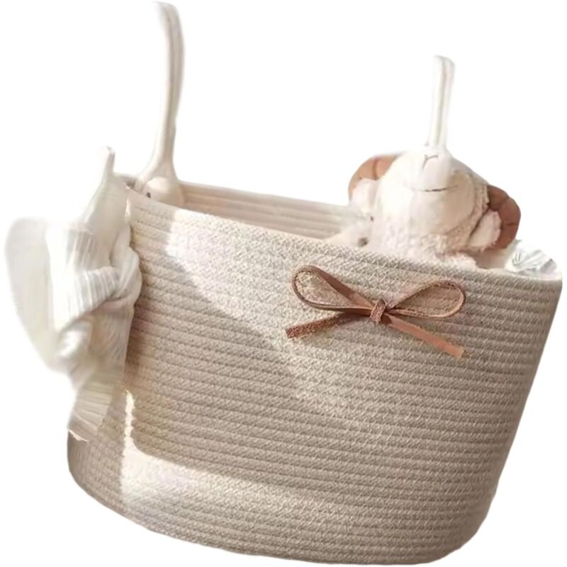 CCYKXA Hängender Aufbewahrungskorb für Babybetten, große Tasche, tragbar, platzsparend, Kinderzimmerzubehör, Babykleidung, Windel-Organizer-Tasche