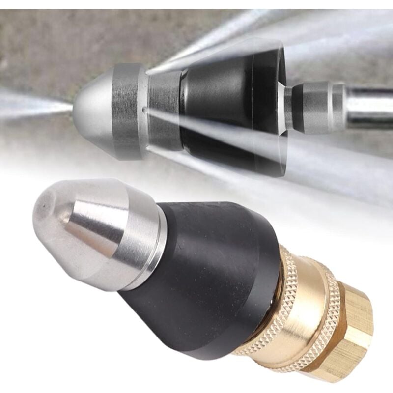 CCYKXA Kanalreinigungswerkzeug, Edelstahldüse, G1/4-Kanalrohr-Bagger- und Reinigungswerkzeuge zum Entstopfen von Rohren
