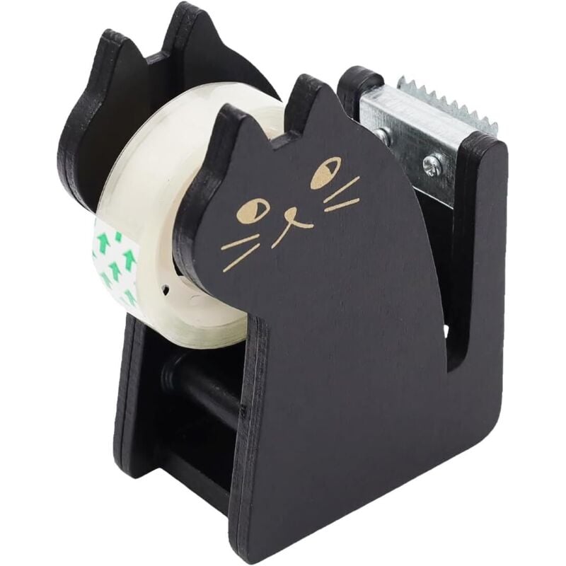 CCYKXA Katzenförmiger Klebebandabroller, Schreibtisch-Klebebandabroller, inklusive einer Rolle Klebeband, Klebebandabroller für Bürobedarf,