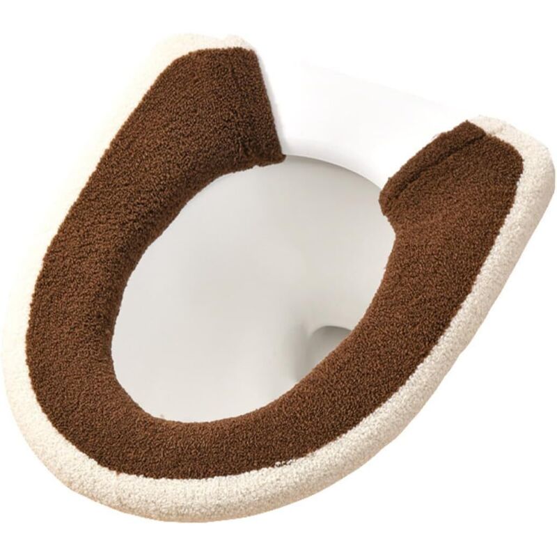 CCYKXA Luxuriöser, dicker, antibakterieller WC-Sitzbezug – Warm – Universal – Beige