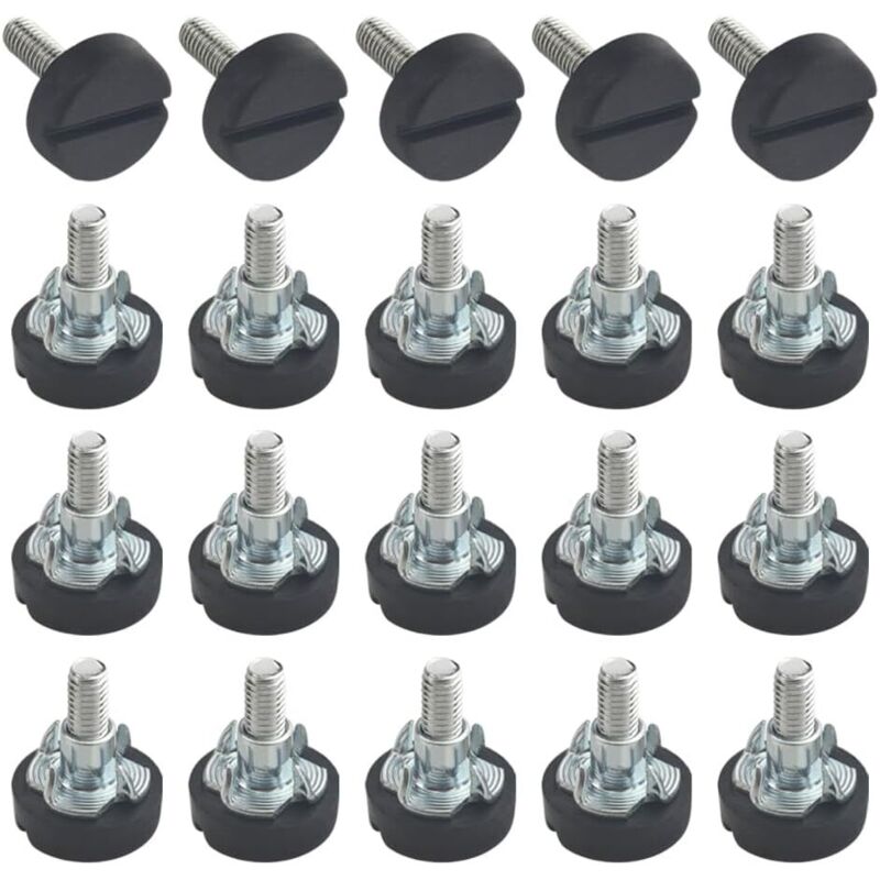 M6 20 mm verstellbare Möbel-Nivellierbeine, Möbel, Tisch, Stuhlfüße, T-Muttern für Möbel - Ccykxa
