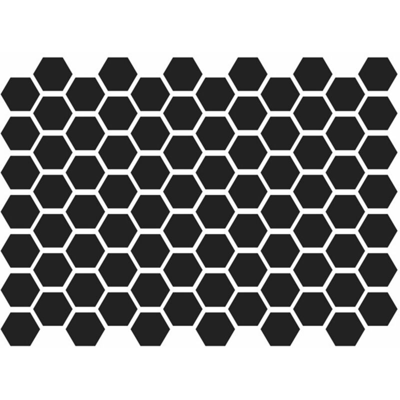 CCYKXA Packung mit 1 reflektierendem Aufkleber, schwarz, für Helme, Reflektoren für Fahrräder, Roller, Kinderwagen (Sechseck)