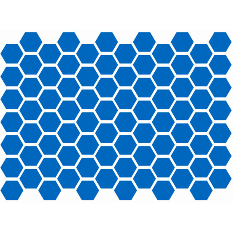 CCYKXA Set mit 1 reflektierendem Aufkleber, schwarz, für Helme, Reflektoren für Fahrräder, Roller, Kinderwagen (Sechseck), blau