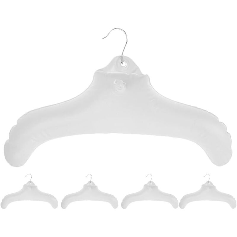 CCYKXA Set mit 5 aufblasbaren Kleiderbügeln: Tragbare, aufblasbare Kleiderbügel für Reisen im Freien für Hemden und Kleider – faltbare