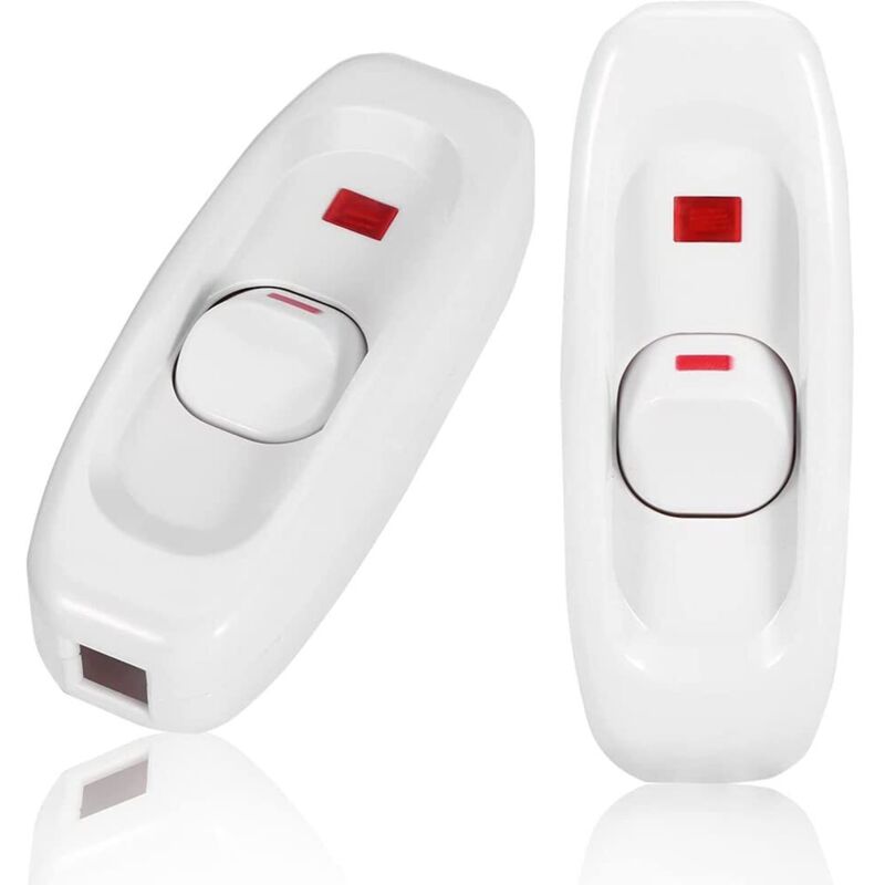 CCYKXA Stück 250V 10A Inline-Ein/Aus-Tischlampen-Kabelschalter, Wippschalter für Lampen, Kabelschalter, Lampenschalter, Inline-Ein/Aus-Schalter