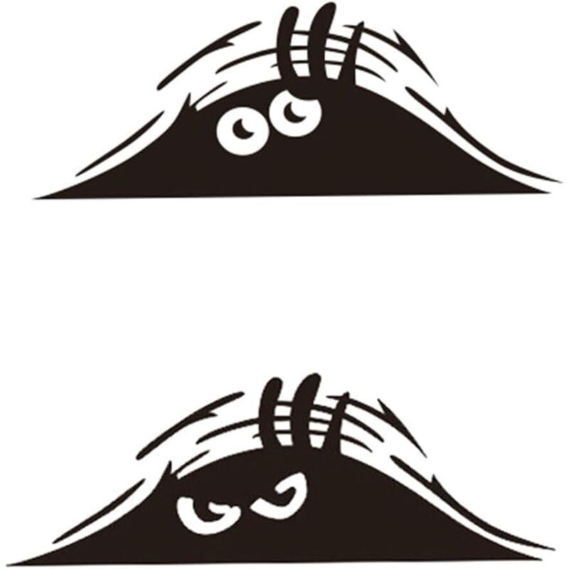 CCYKXA Stück lustige Cartoon-Monster-Vinylaufkleber, Monster-Autoaufkleber mit gruseligen Augen, Elfenaufkleber, wasserfest, lächelnd und wütend,