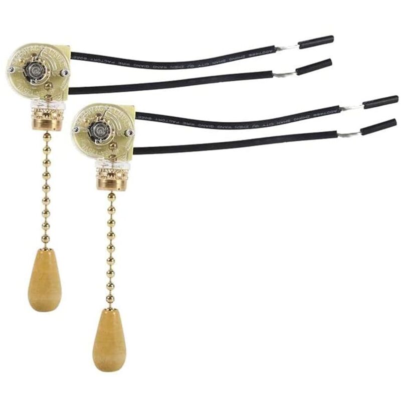 CCYKXA Stück Zugkettenschalter, Zugkettenschalter für Ventilatoren, Zugschalter für Wandlampen, für LED-Wandleuchten, Deckenventilatoren,