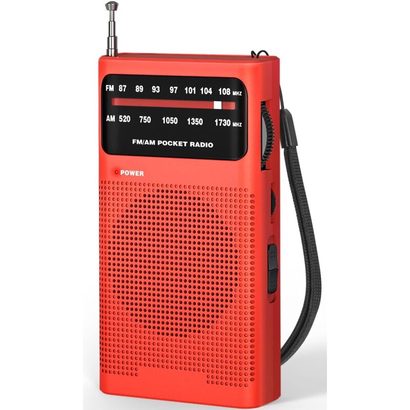 Tragbares Radio, Transistor-Taschenradio mit hervorragendem Empfang, hervorragender Klangqualität, tragbares Mini-Radio - Ccykxa