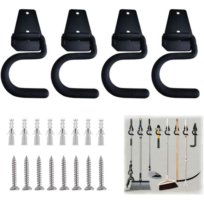 Ccykxa - Verstellbares Aufbewahrungssystem, Garten-Werkzeughalter, Garten-Werkzeug-Organizer, wandmontierter Garten-Werkzeughalter,