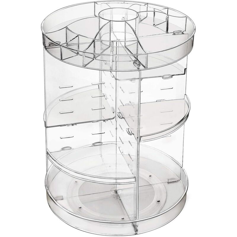 360 Grad drehbarer, verstellbarer Make-up-Organizer, Make-up-Aufbewahrung, Pinselhalter und Lippenstifthalter, multifunktionaler